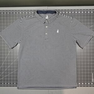 Johnnie O Polo Shirt Boys 14 Large Striped Prep Performance Golf Preppy School